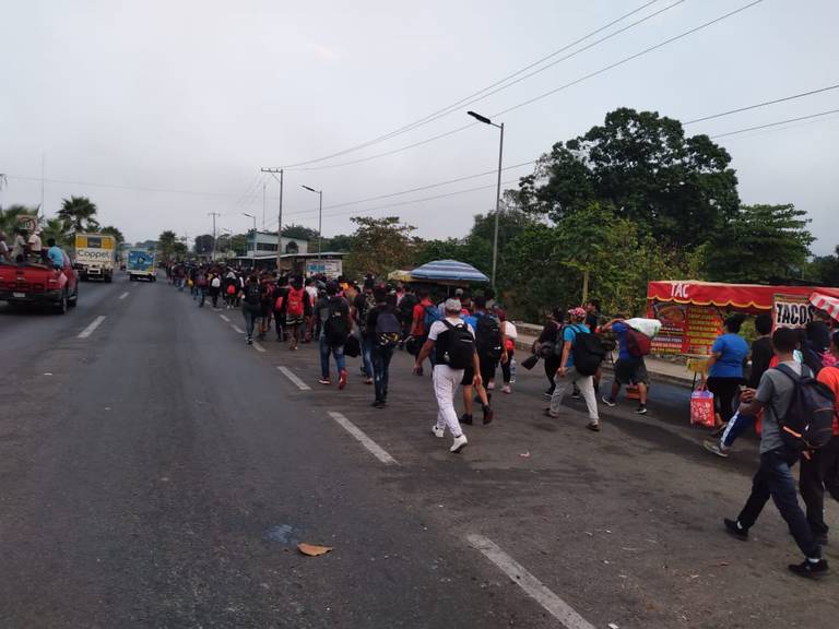 Caravana migrante del s bado salen migrantes de Tapachula a